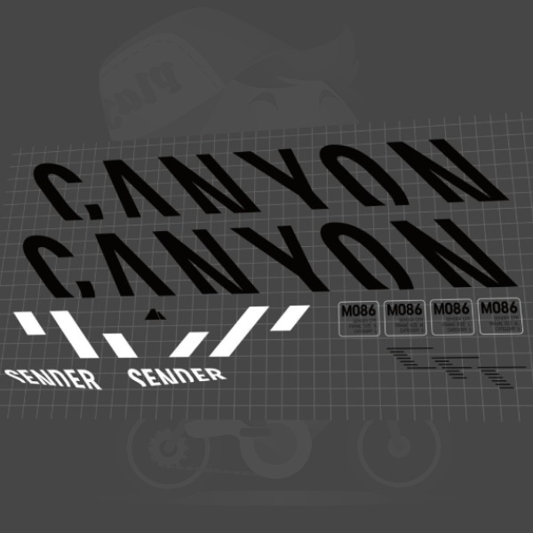 CANYON(キャニオン)SENDER(センダー)CFRフレームステッカーセット(2021)