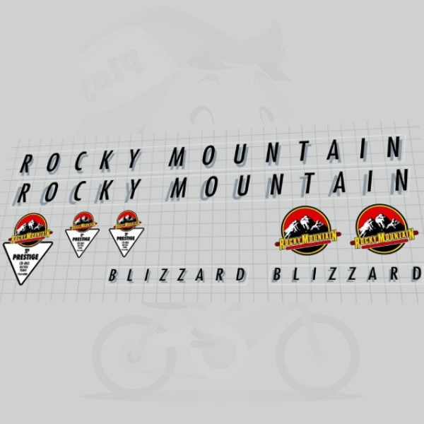 ROCKY MOUNTAIN(ロッキーマウンテン)blizzard(ブリザード)フレームステッカーセット(1989)