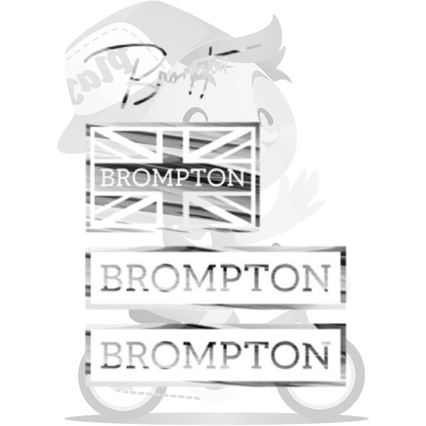 BROMPTON(ブロンプトン)ステッカー セット(シルバー)