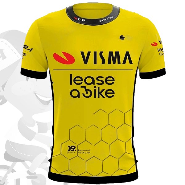 TEAM VISMA(チームヴィスマ)lease a bike(リースアバイク)チームテクニカルシャツ(2024/イエロー)