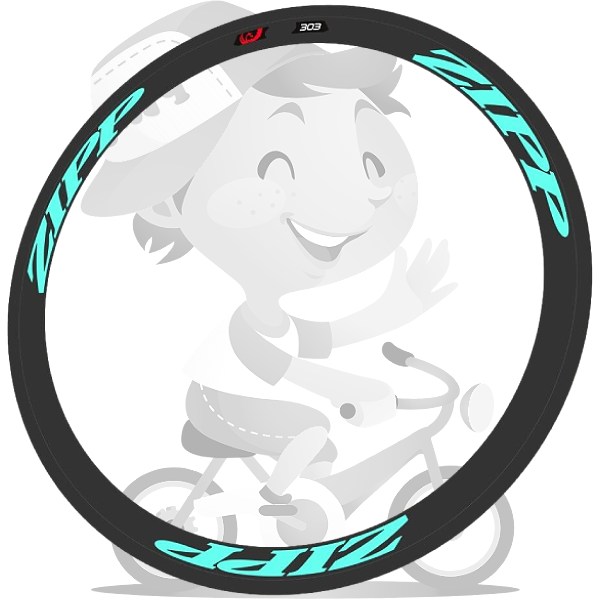 ZIPP(ジップ)303 リムステッカーセット(2014 STYLE/チェレステグリーン/リム2本分)