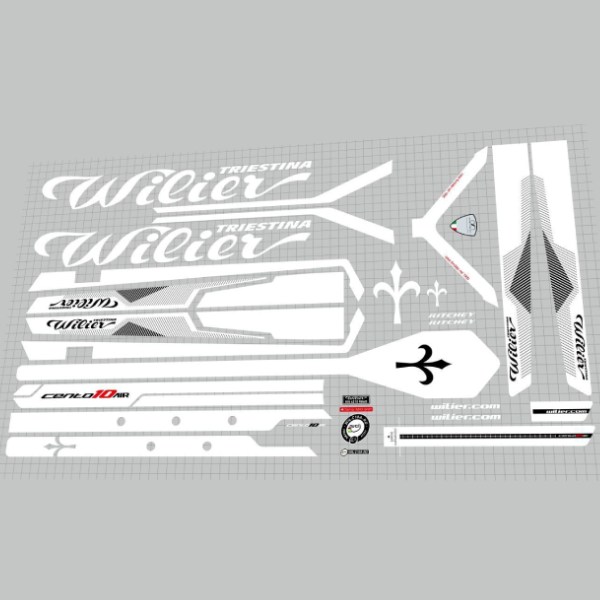 Wilier(ウィリエール)TRIESTINA(トリエスティーナ)cento 10 AIRフレームステッカーセット(2017-2018/ホワイト)