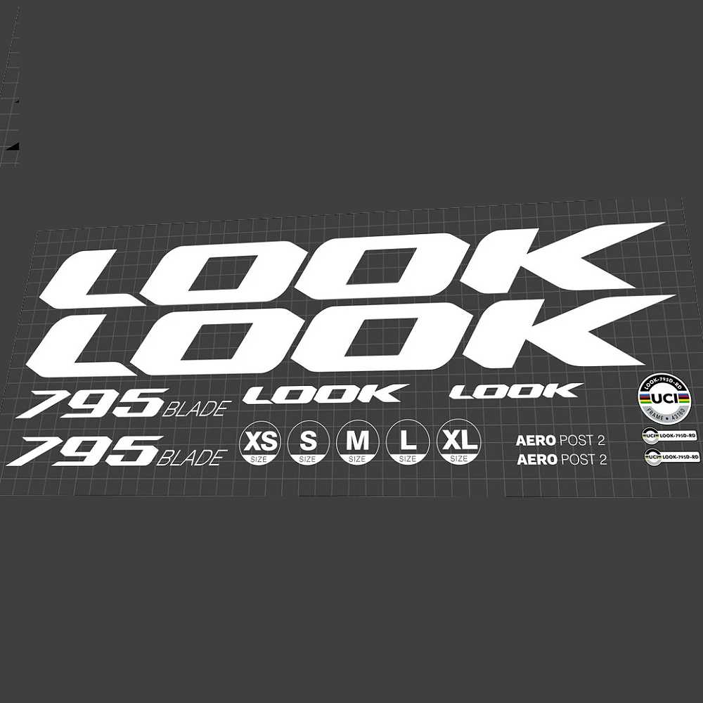 LOOK(ルック)795 BLADEフレームステッカーセット(2021/ホワイト)