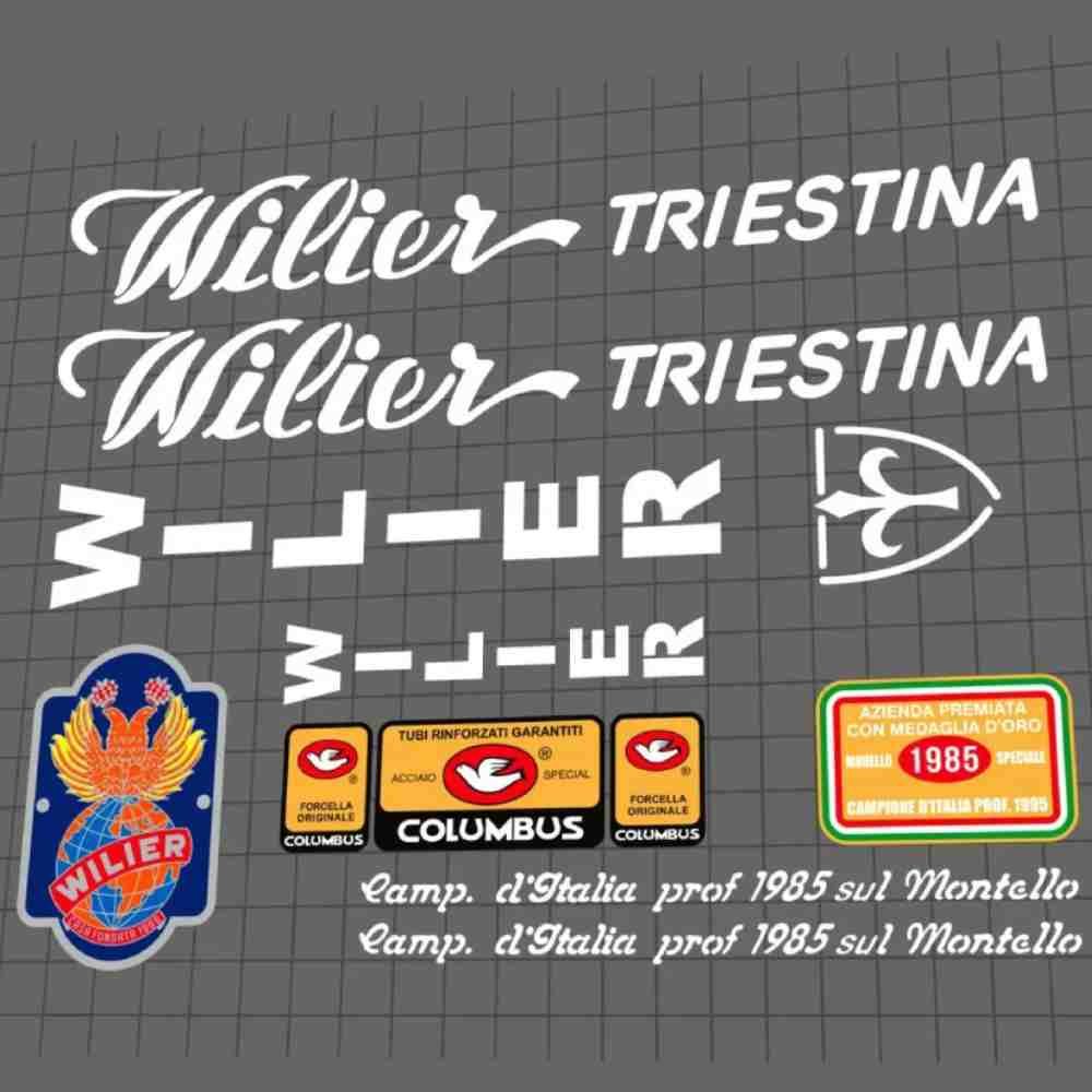 Wilier TRIESTINA(ウィリエールトリエスティーナ)Ramata(ラマタ)フレームステッカーセット(1985/ホワイト)