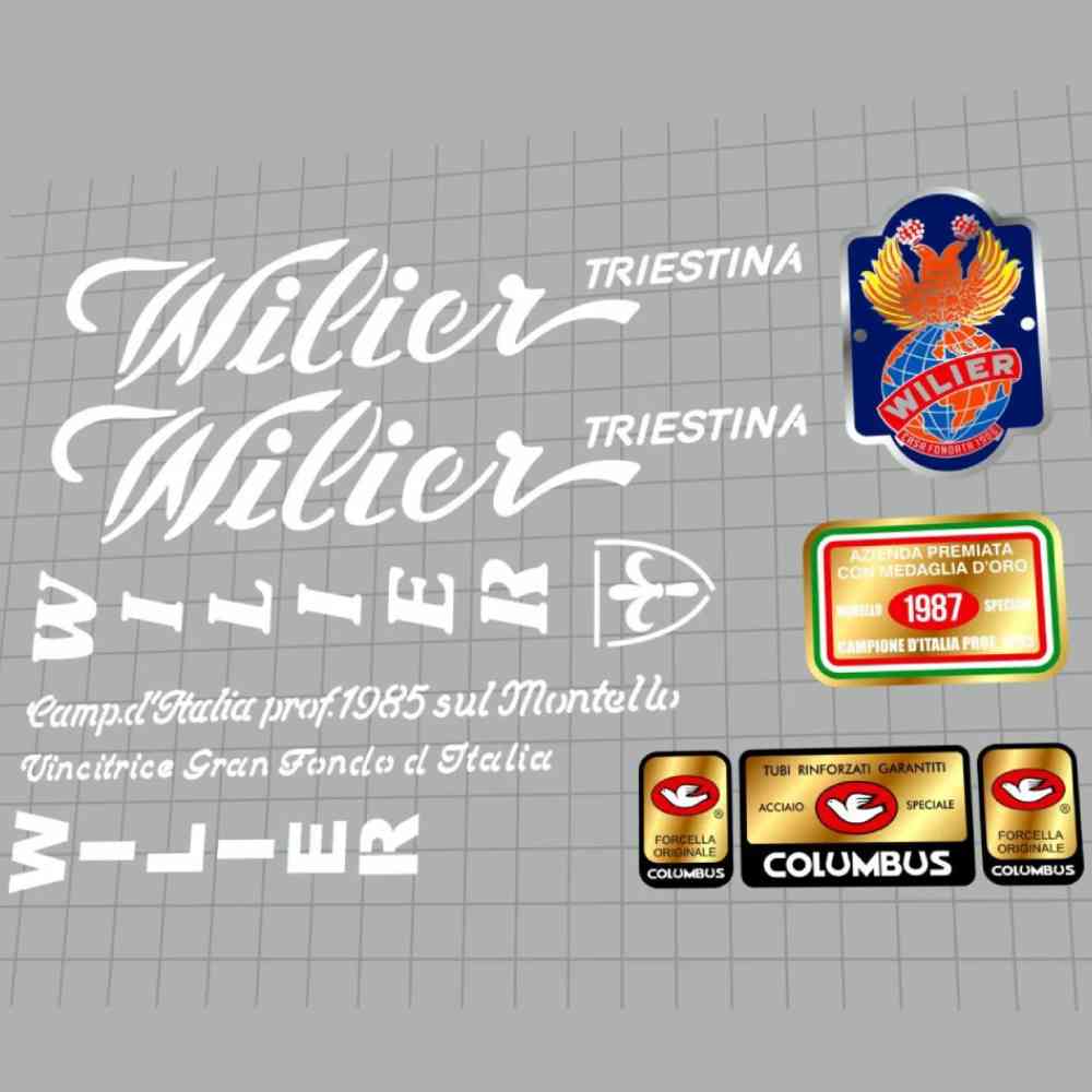Wilier TRIESTINA(ウィリエールトリエスティーナ)Ramata(ラマタ)フレームステッカーセット(1987/ホワイト)