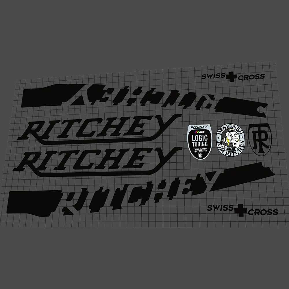 RITCHEY(リッチー)SWISS CROSS(スイスクロス)フレームステッカーセット(2019/ブラック)