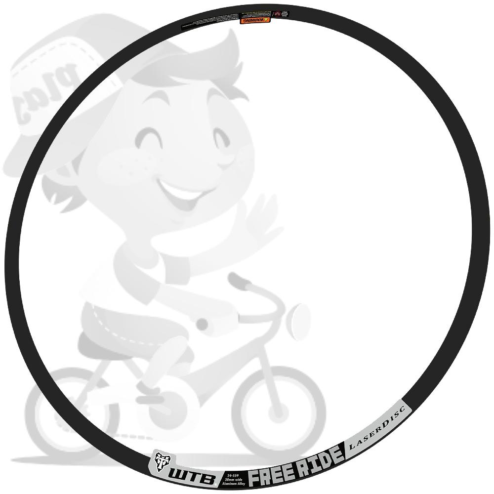 WTB(ダブリュティービー)LASER DISC FREERIDE(レーザーディスクフリーライド)リムステッカーセット(2011/ブラック)