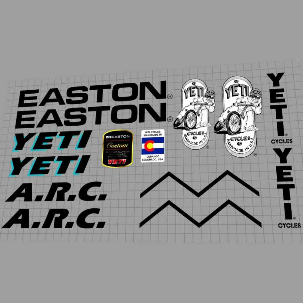 YETI(イエティ)A.R.C.フレームステッカーセット(1994/ブラック)