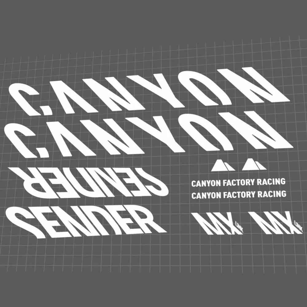 CANYON(キャニオン)SENDER(センダー)CFフレームステッカーセット(2017-2019/ホワイト)