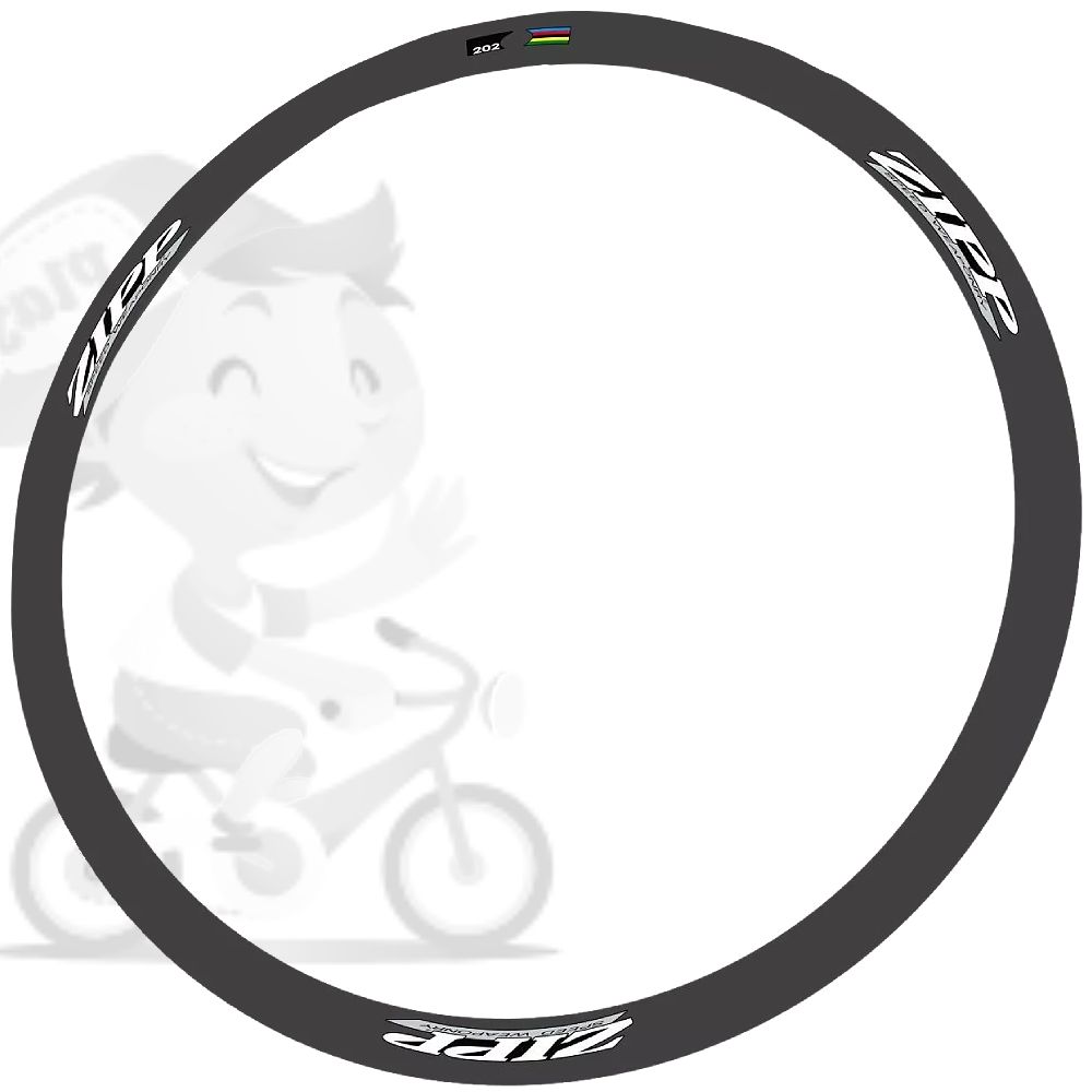ZIPP(ジップ)202 WCS STYLEリムステッカーセット(2010/グロッシーホワイト/シルバー/リム2本分)