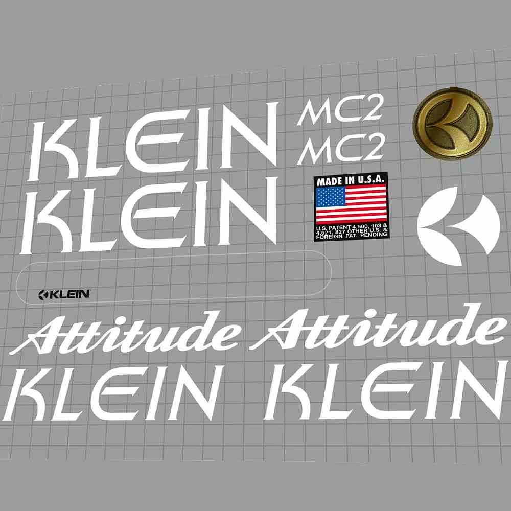 KLEIN(クライン)Attitude(アティチュード)MC2フレームステッカーセット(1994/ホワイト)