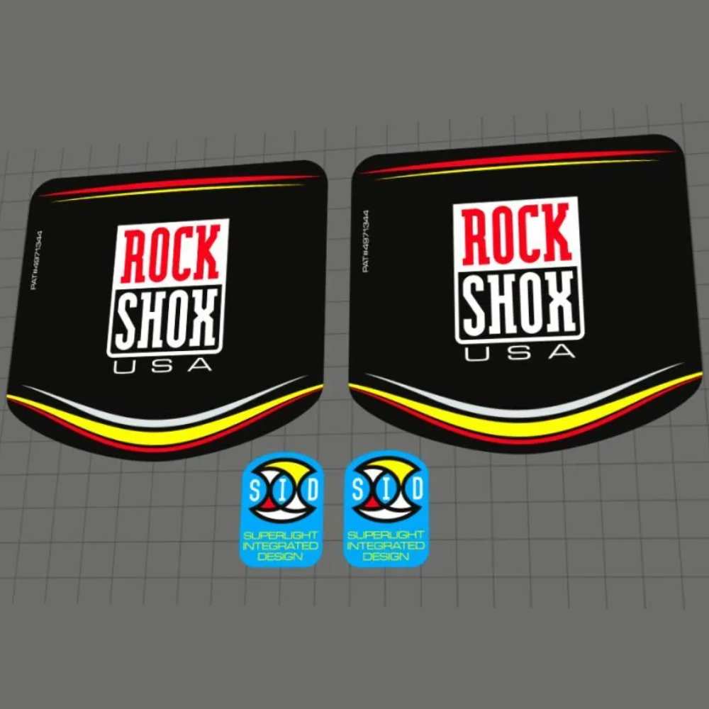 ROCK SHOX(ロックショックス)SIDフロントサスペンションフォークステッカーセット(1998/ブラック)