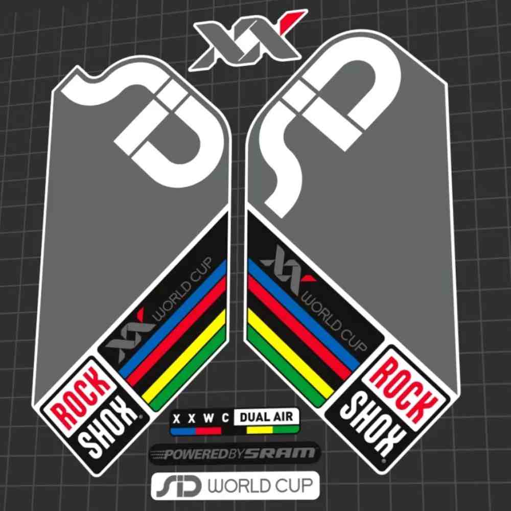 ROCK SHOX(ロックショックス)SID XX WORLD CUPフロントサスペンションフォークステッカーセット(2008/ホワイト)