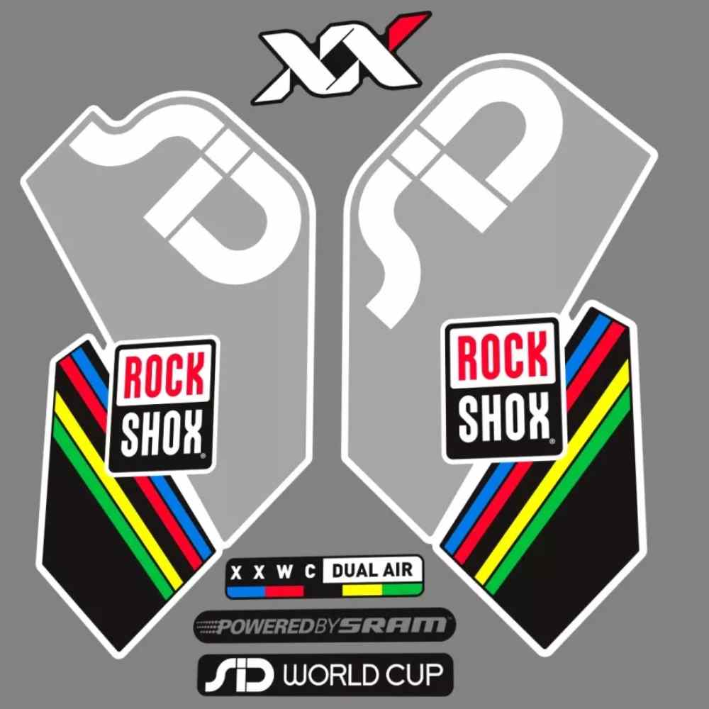 ROCK SHOX(ロックショックス)SID XX WORLD CUPフロントサスペンションフォークステッカーセット(2012/ホワイト)
