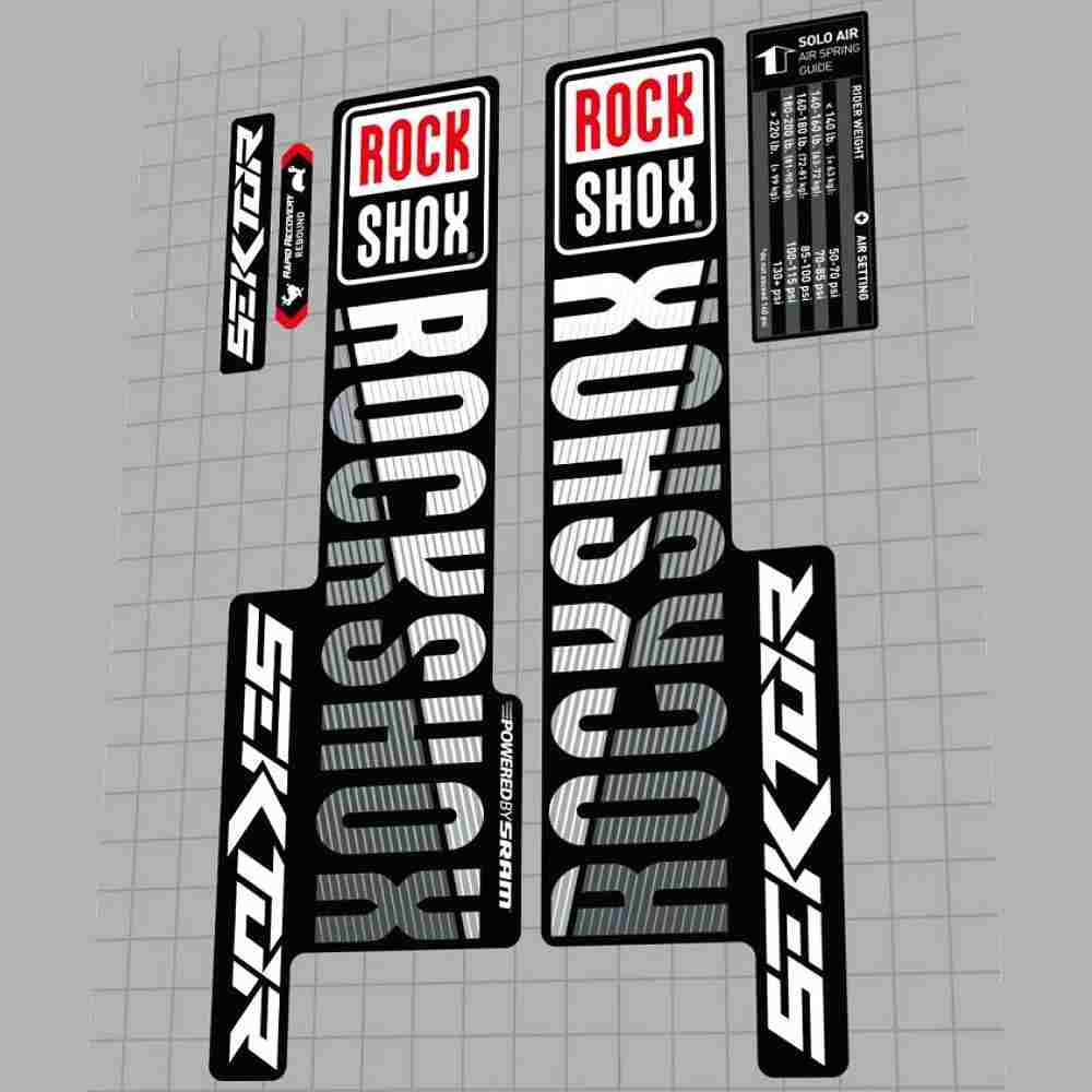 ROCK SHOX(ロックショックス)SEKTOR(セクター)フロントサスペンションフォークステッカーセット(2019/ホワイト)