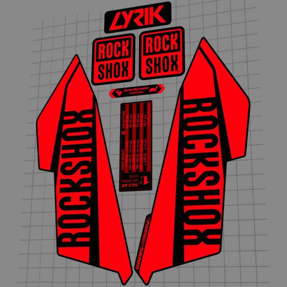 ROCK SHOX(ロックショックス)LYRIK(リリック)RCT3フロントサスペンションフォークステッカーセット(2016/グレー)