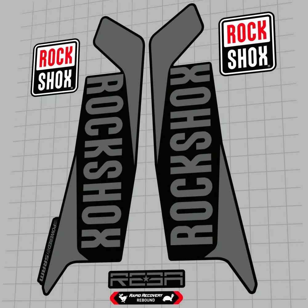 ROCK SHOX(ロックショックス)REBA(レバ)フロントサスペンションフォークステッカーセット(2016/グレー)