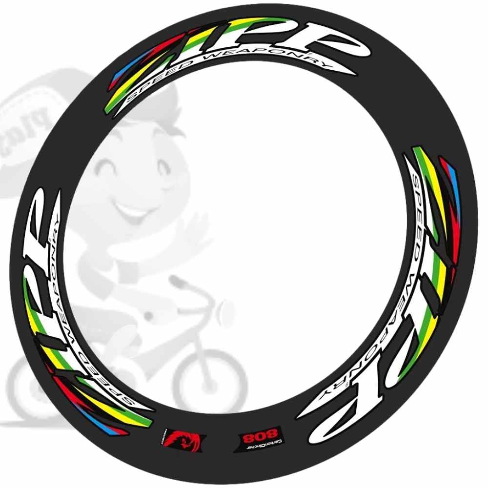 ZIPP(ジップ)808リムステッカーセット(2012/UCI WORLD CHAMPION COLOR/リム2本分)