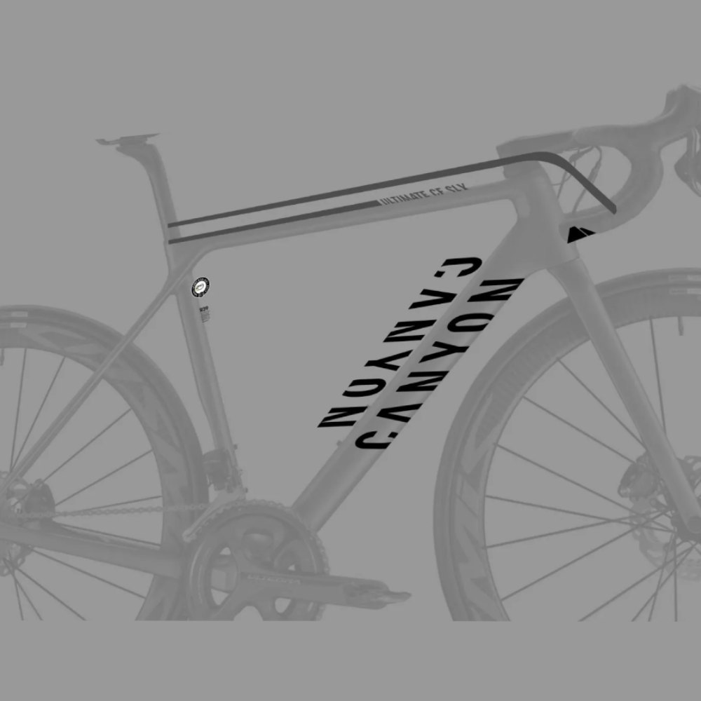 CANYON(キャニオン)ULTIMATE(アルティメイト)CF SLX 9.0フレームステッカーセット(2019-2020/ブラック/グレー)