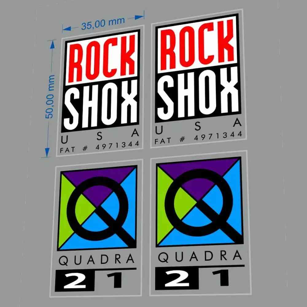 ROCK SHOX(ロックショックス)QUADRA(クアドラ)21フロントサスペンションフォークステッカーセット(1994/マルチカラー)