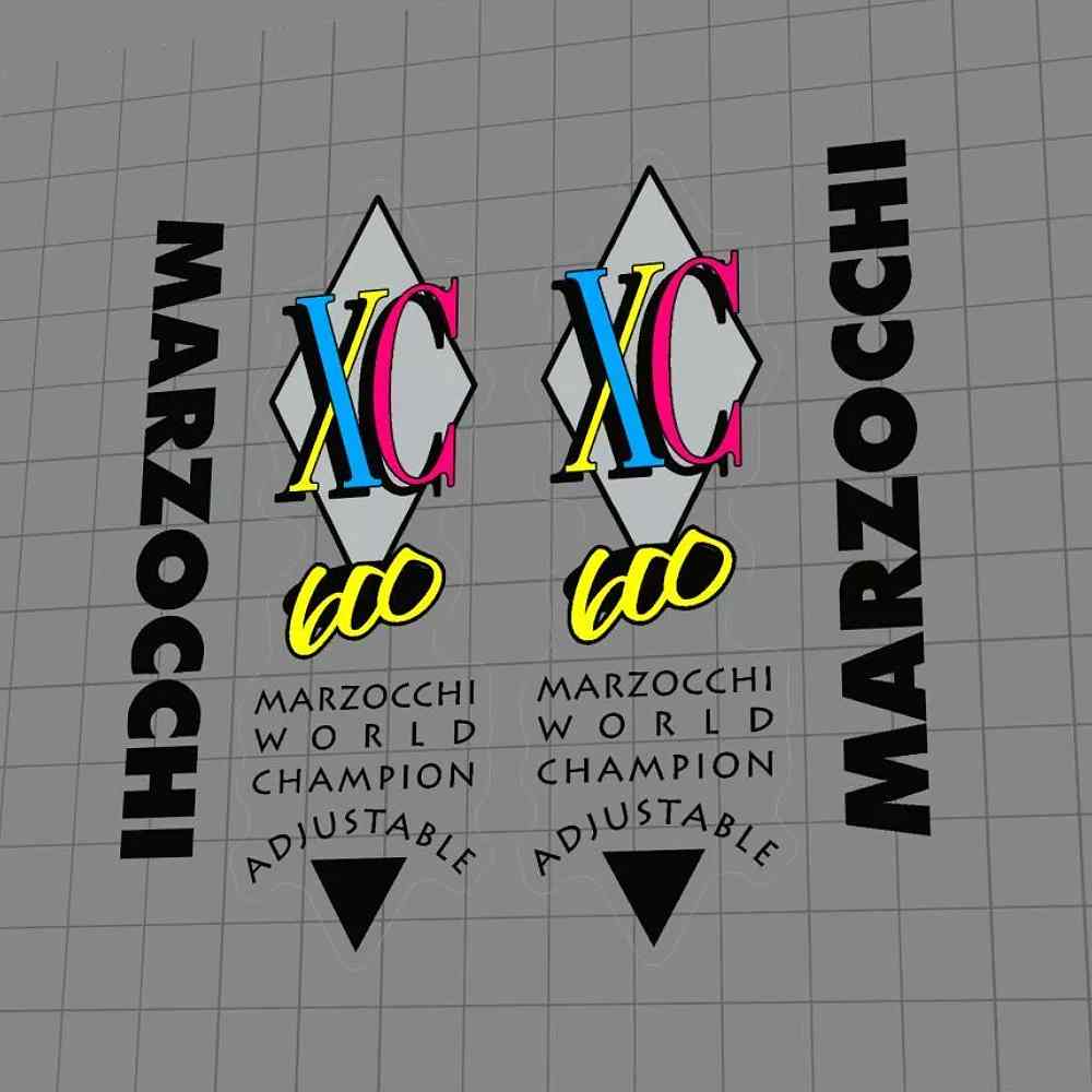 MARZOCCHI(マルゾッキ)XC 600フロントサスペンションフォークステッカーセット(1995/マルチカラー)