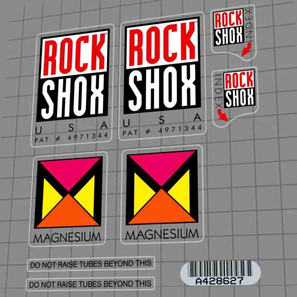 ROCK SHOX(ロックショックス)MAG 21フロントサスペンションフォークステッカーセット(1994/マルチカラー)