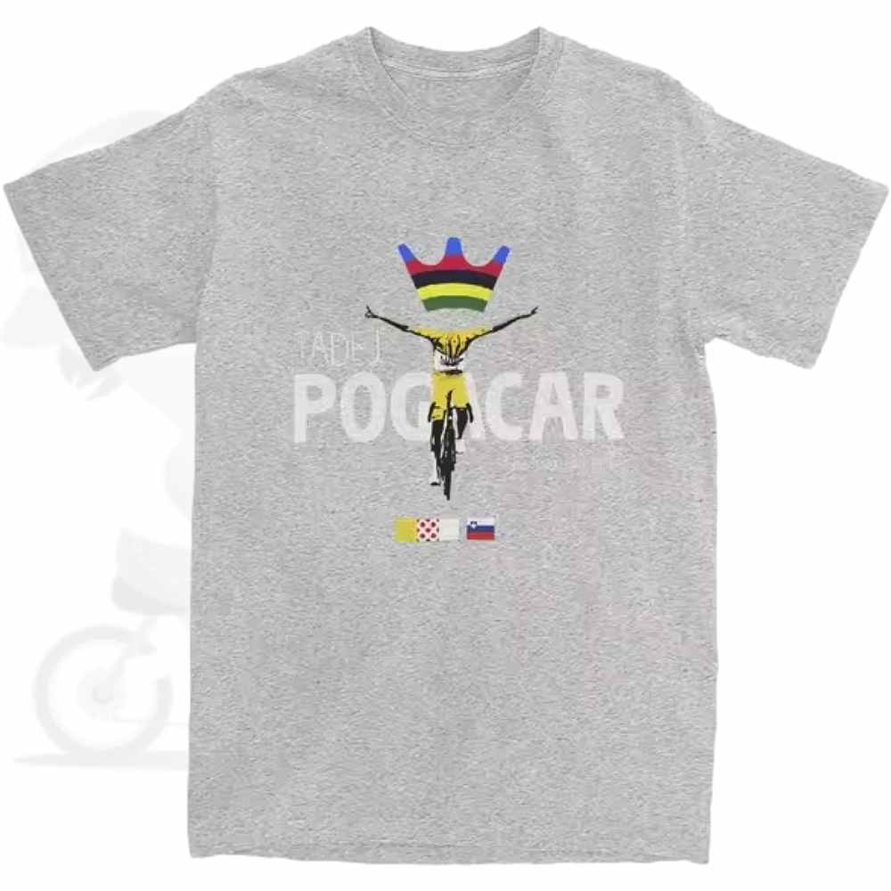 Tadej Pogacar(タディポガチャル)Tour de France(ツールドフランス)優勝記念Tシャツ(2024/限定/グレー)