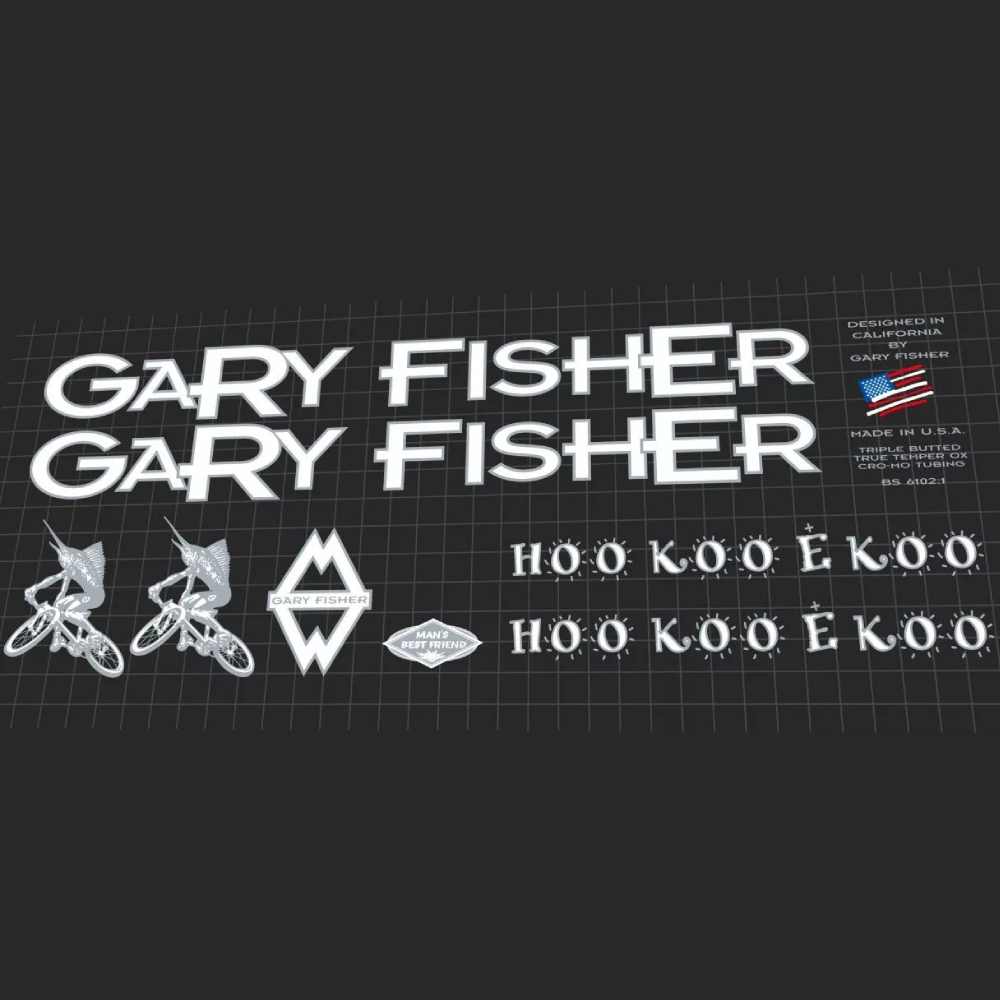 GARY FISHER(ゲーリーフィッシャー)HOO KOO E KOO REDフレームステッカーセット(1996/ホワイト)