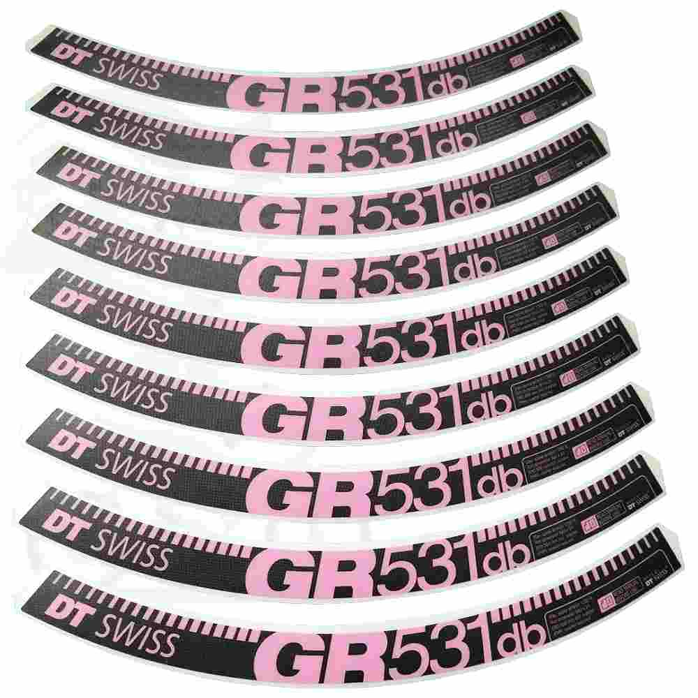 DT SWISS(ディーティースイス)GR 531 dbリムステッカーセット(27.5″/584×24/ピンク/リム2本分)