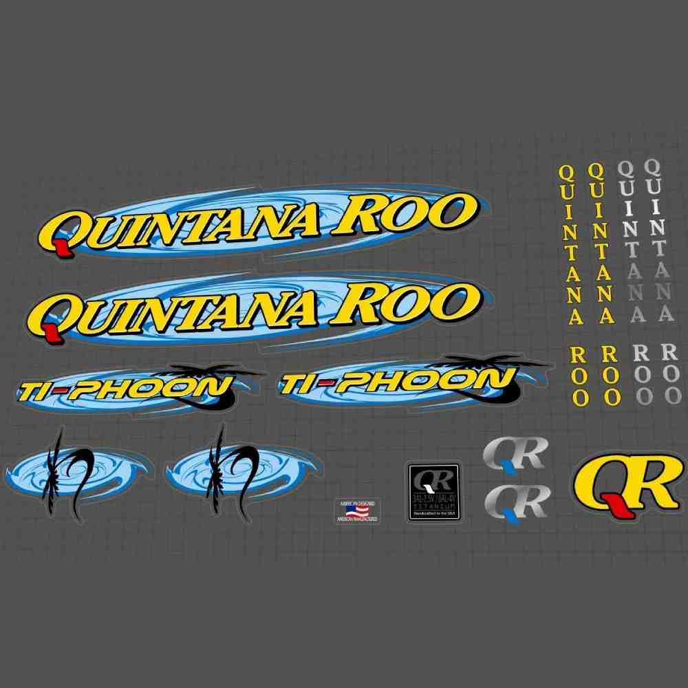 QUINTANA ROO(カンタナルー)TI-PHOONフレームステッカーセット(2003/イエロー/マルチカラー)