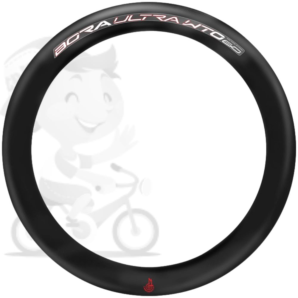 CAMPAGNOLO(カンパニョーロ)BORA ULTRA(ボラウルトラ)WTO 60リムステッカーセット(2024/ホワイト/レッドアウトライン/リム2本分)
