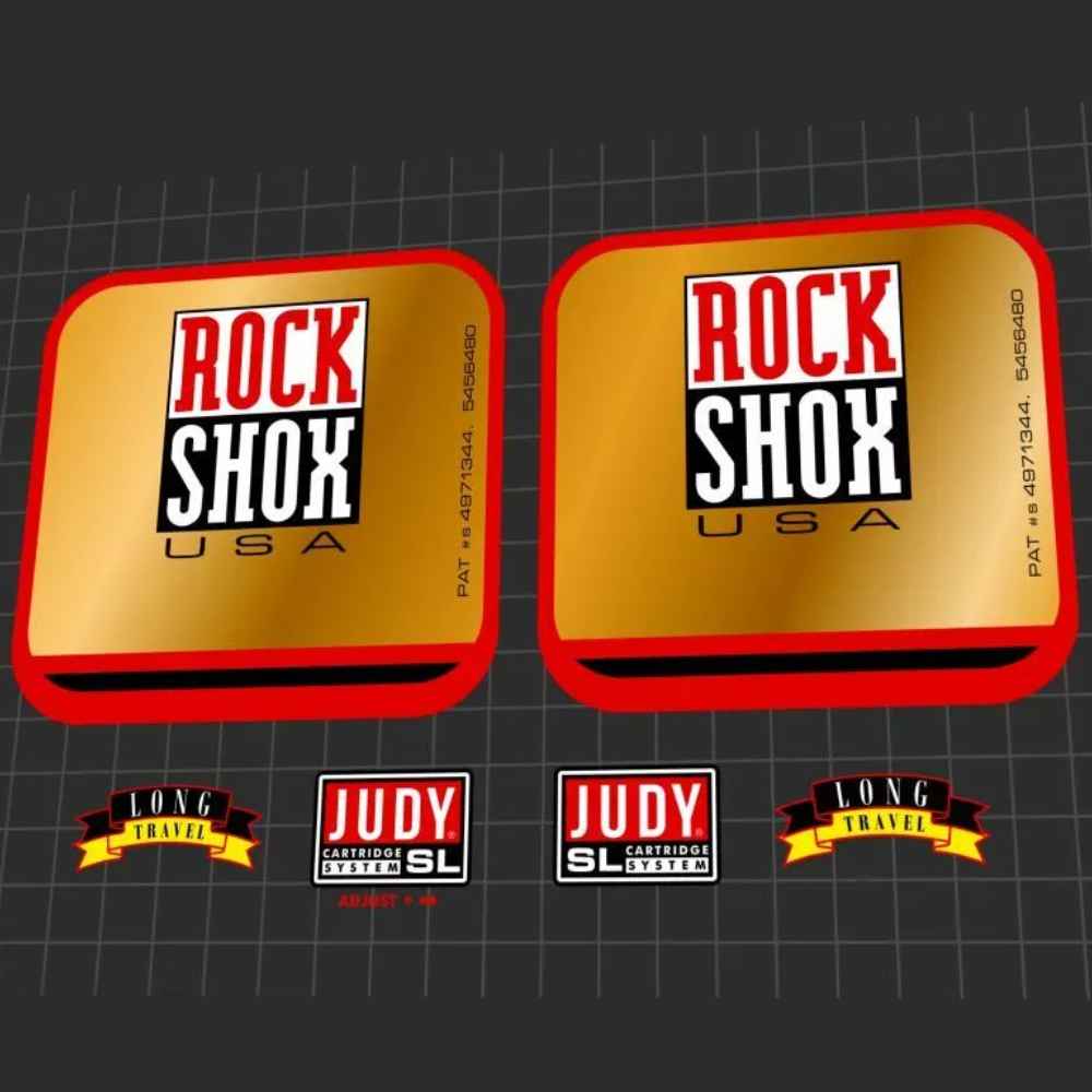 ROCK SHOX(ロックショックス)JUDY(ジュディ)SLフロントサスペンションフォークステッカーセット(1998/ゴールド)