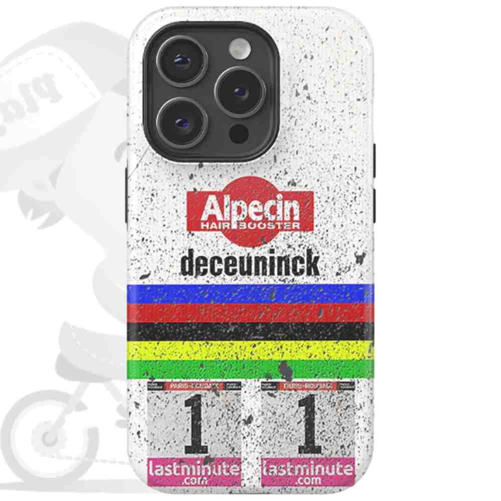 Alpecin-Deceuninck(アルペシンドゥクーニンク)iPhoneカバー(Alpecin-Deceuninck・iPhoneカバー(Mathieu van der Poel(マチューファンデルプール)2024 World Champion仕様)