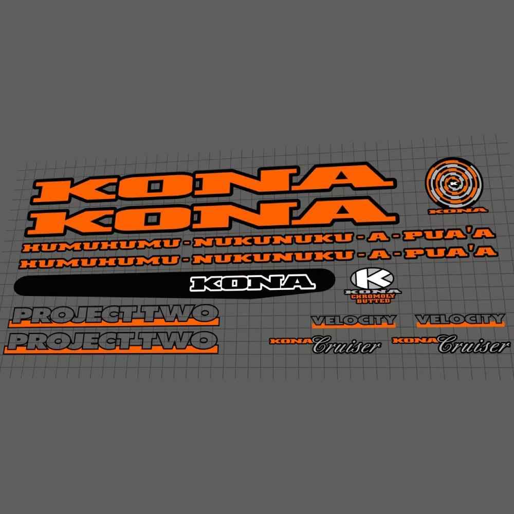 KONA(コナ)HUMUHUMU – NUKUNUKU – A – PUA’A(フムフムヌクヌクアプアア)フレームステッカーセット(1995/オレンジ)