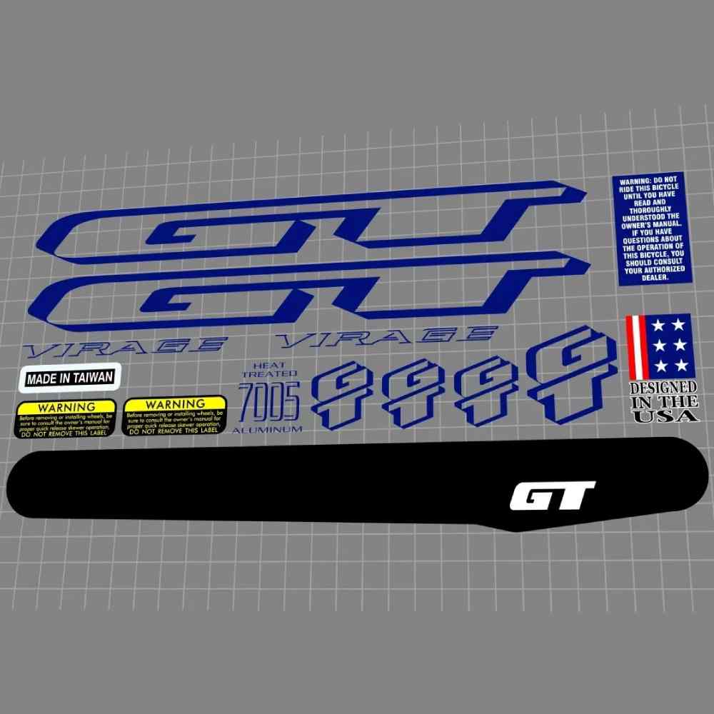 GT(ジーティー)Virage(ヴィラージュ)フレームステッカーセット(1997)