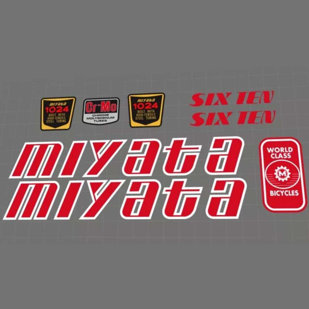 KOGA MIYATA(コガミヤタ)SIX-TENフレームステッカーセット(1985)