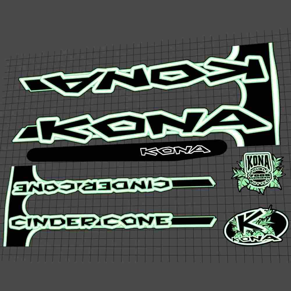 KONA(コナ)CINDER CONE(シンダーコーン)フレームステッカーセット(2000)