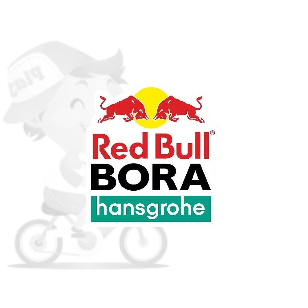 RedBull(レッドブル)BORA hansgrohe(ボラハンスグローエ)プロサイクリングチームステッカー(ホワイト系)