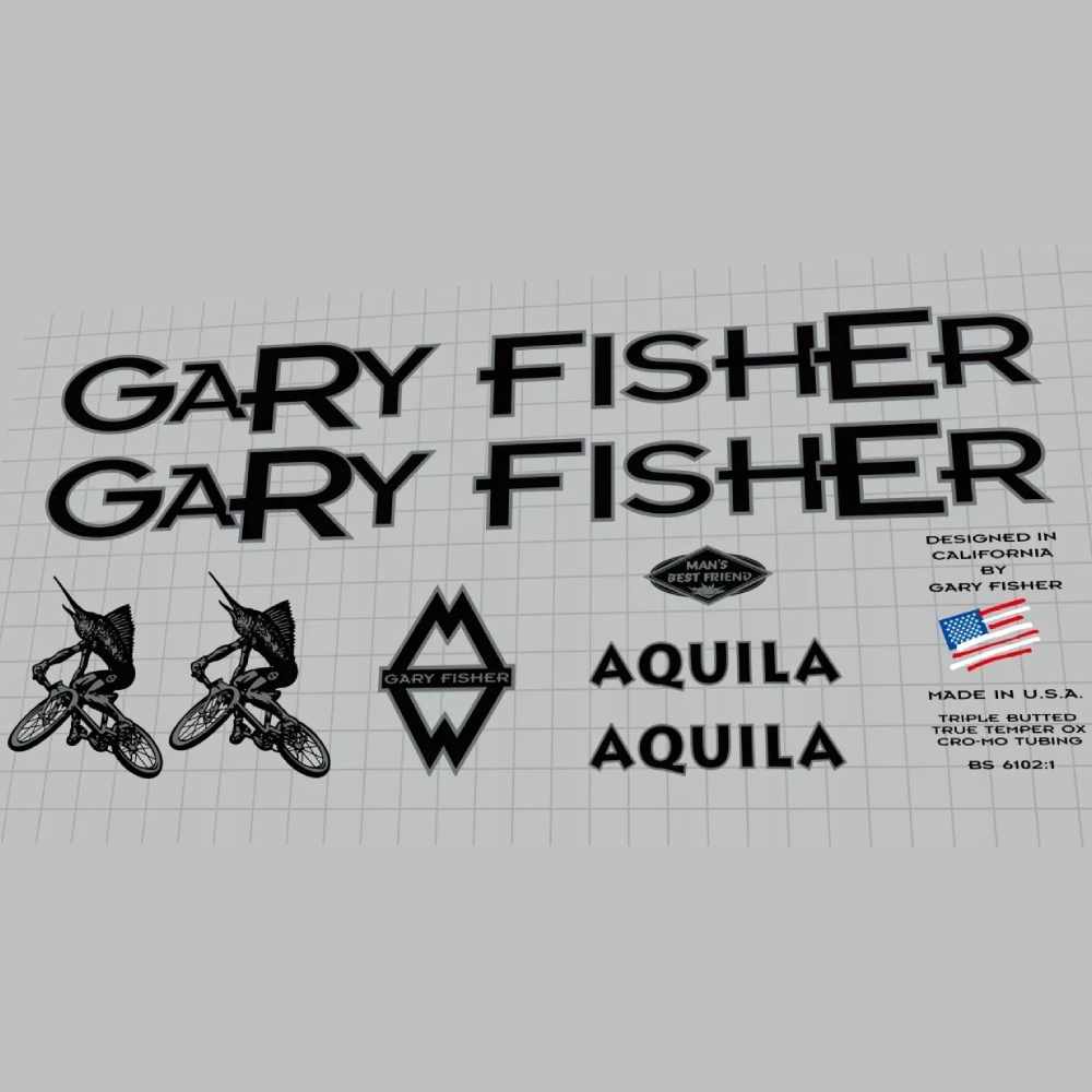 GARY FISHER(ゲーリーフィッシャー)AQUILA(アクイラ)フレームステッカーセット(1996)
