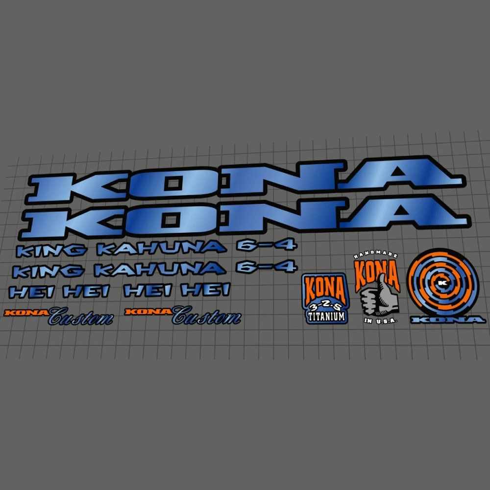 KONA(コナ)HEI HEI KING KAHUNA(ヘイヘイキングカフナ)6-4フレームステッカーセット(1996)