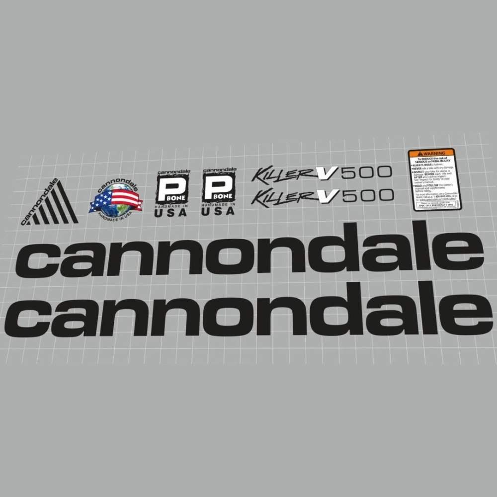 cannondale(キャノンデール)KILLER(キラー)V500フレームステッカーセット(ブラック)