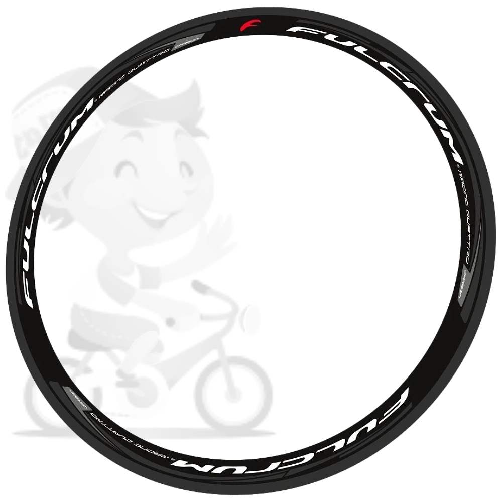 FULCRUM(フルクラム)RACING QUATTRO CARBON(レーシングクワトロカーボン)リムステッカーセット(ホワイト/グレー/リム2本分)