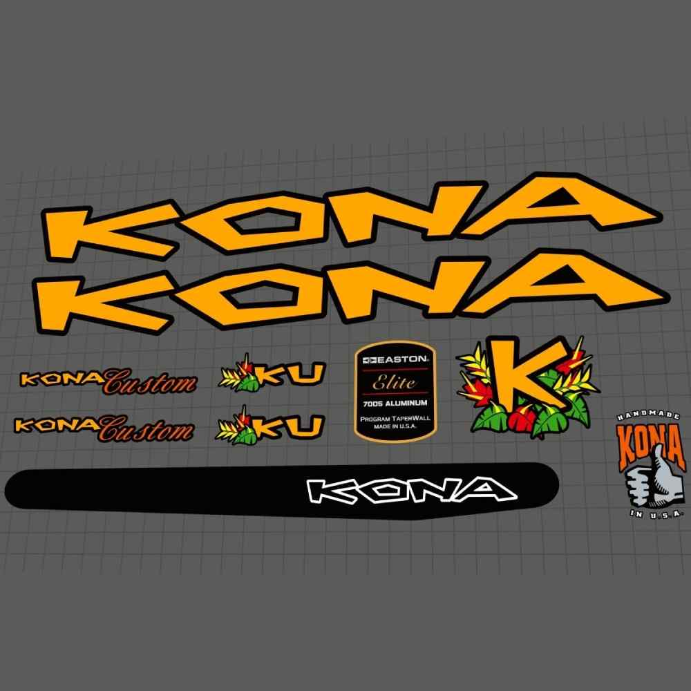 KONA(コナ)KU(クー)フレームステッカーセット(1997/オレンジ)