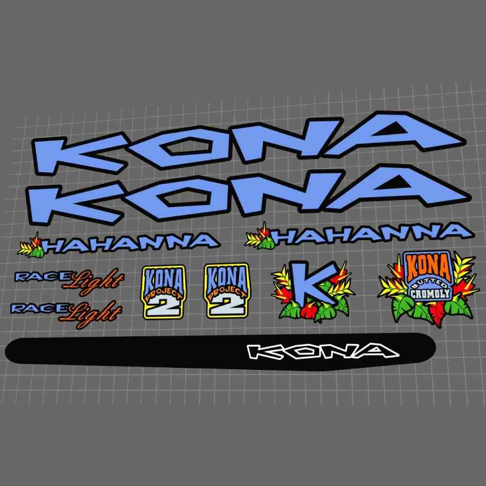 KONA(コナ)HAHANNAフレームステッカーセット(1997)