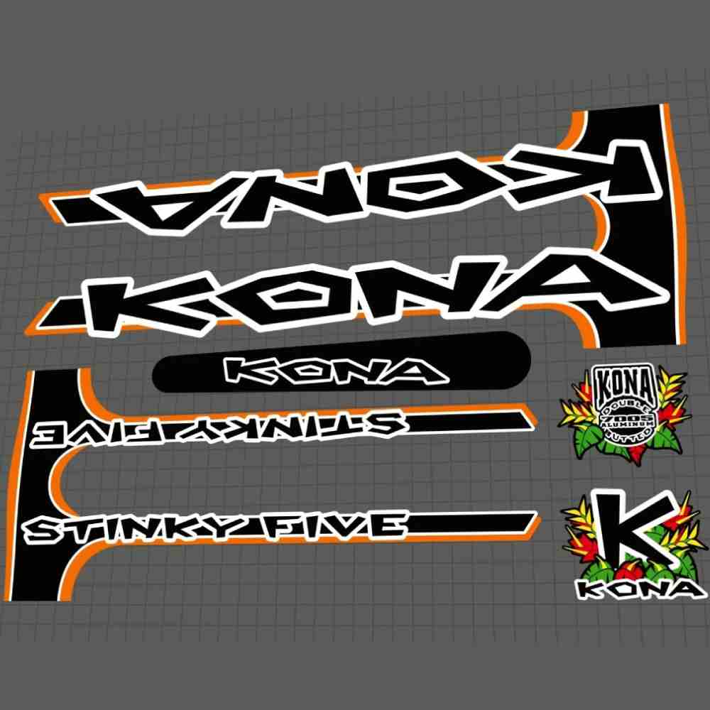 KONA(コナ)STINKY FIVE(スティンキーファイブ)フレームステッカーセット(1999)