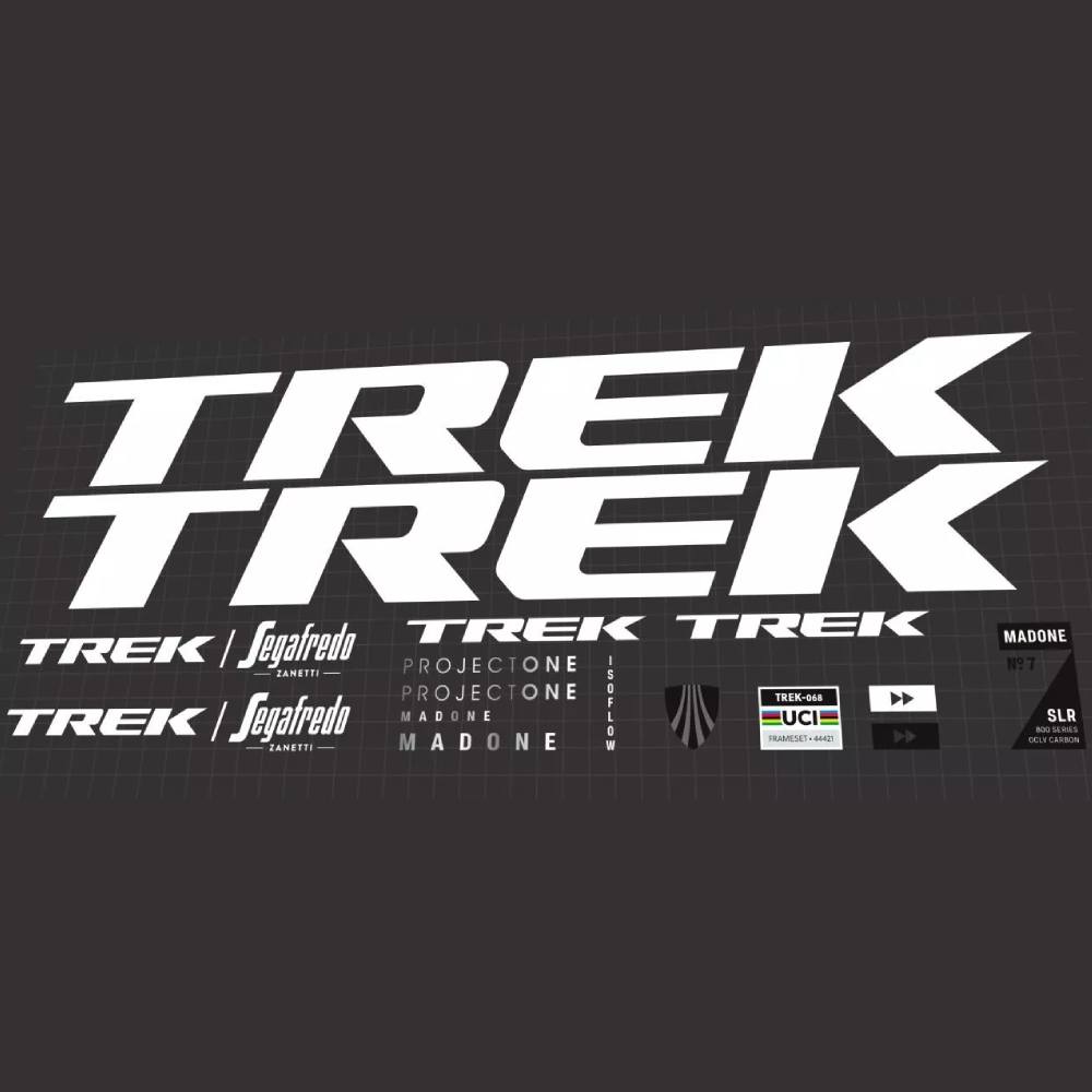 TREK(トレック)MADONE SLR(マドンエスエルアール)7 Genフレームステッカーセット(2023/ホワイト/Team Trek Segafredo仕様)