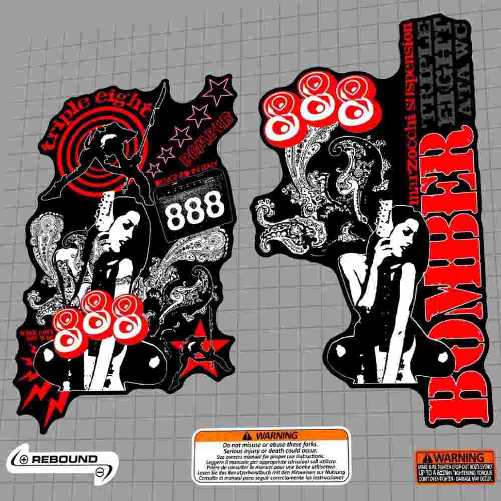 MARZOCCHI(マルゾッキ)888 ATA WCフロントサスペンションフォークステッカーセット(2008/Black Fork Type)