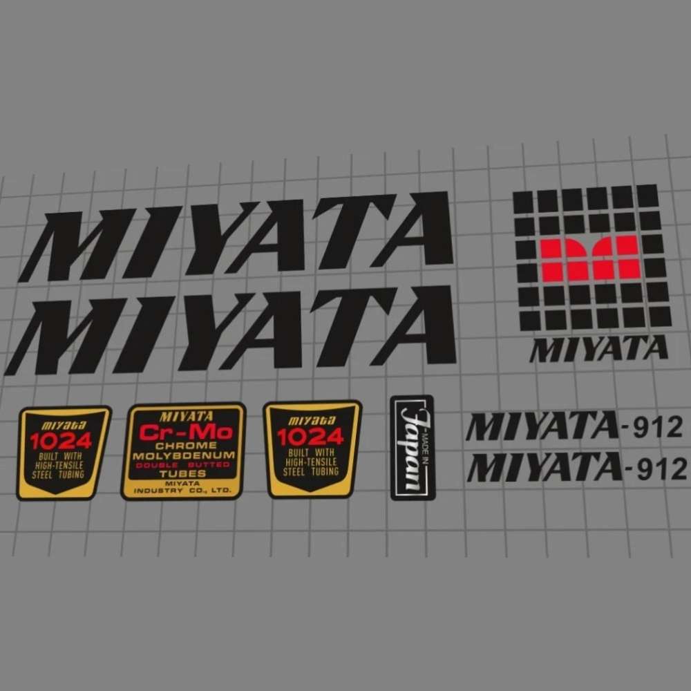 MIYATA(ミヤタ)912フレームステッカーセット(1981)