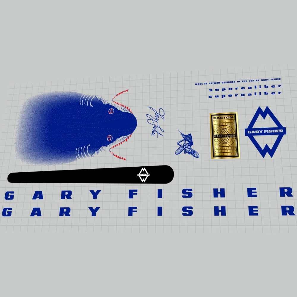 GARY FISHER(ゲーリーフィッシャー)supercaliber(スーパーカリバー)フレームステッカーセット(1992)