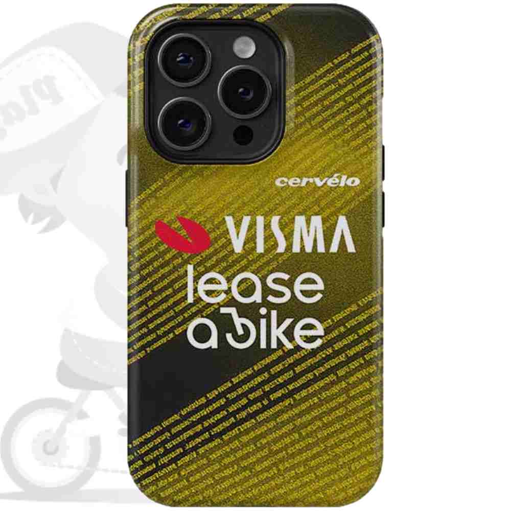 TEAM VISMA(チームヴィスマ)lease a bike(リースアバイク)iPhoneケース(2025 Tour de France(ツールドフランス)限定/ゴールド/ブラック)